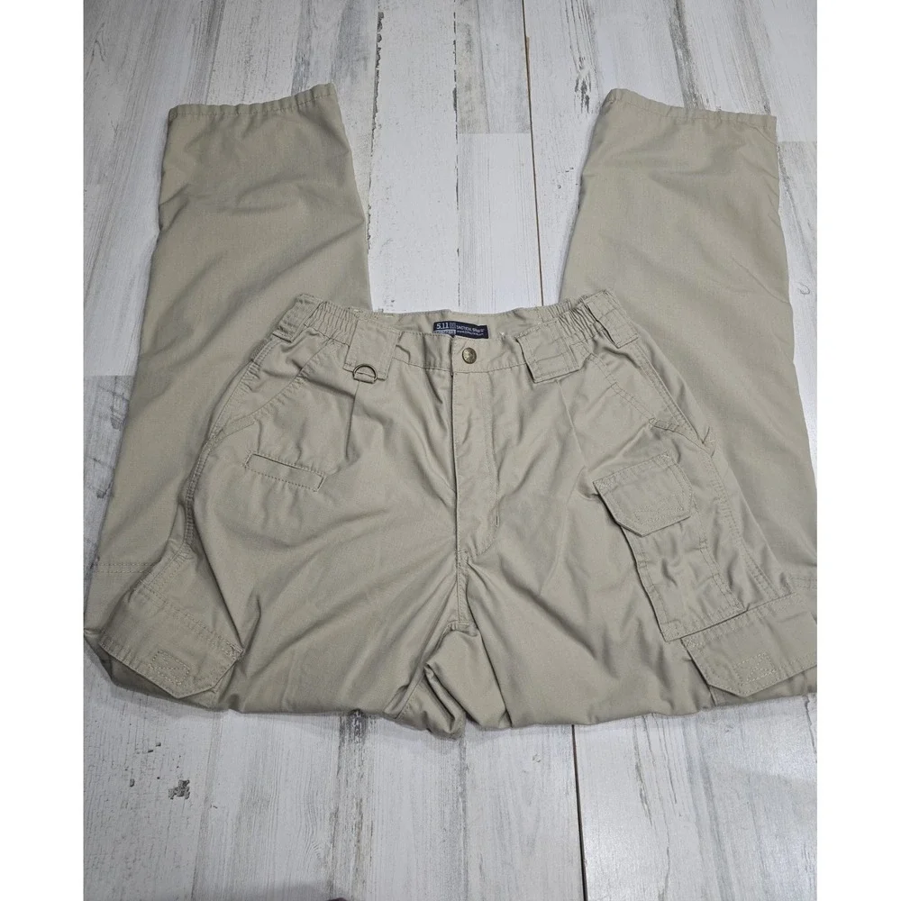 5.11 Tactical‎ Series Mens Khaki Tan Cargo Pants Cotton Canvas 74273 30x32